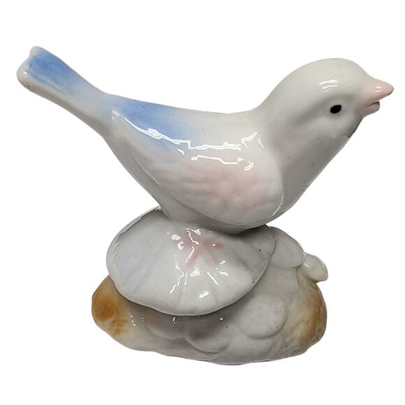 Set of 4 Vintage Hand Painted Porcelain Bird Figurines Japan Blue Jay - Picture 10 of 16
